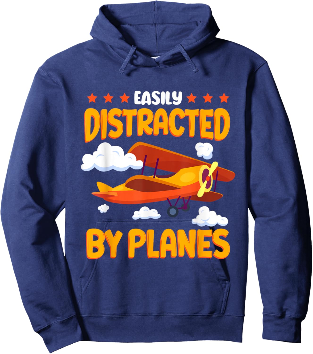 Airplane Lover Easily Distracted By Planes Kids Hoodie - Hoodie | Navy