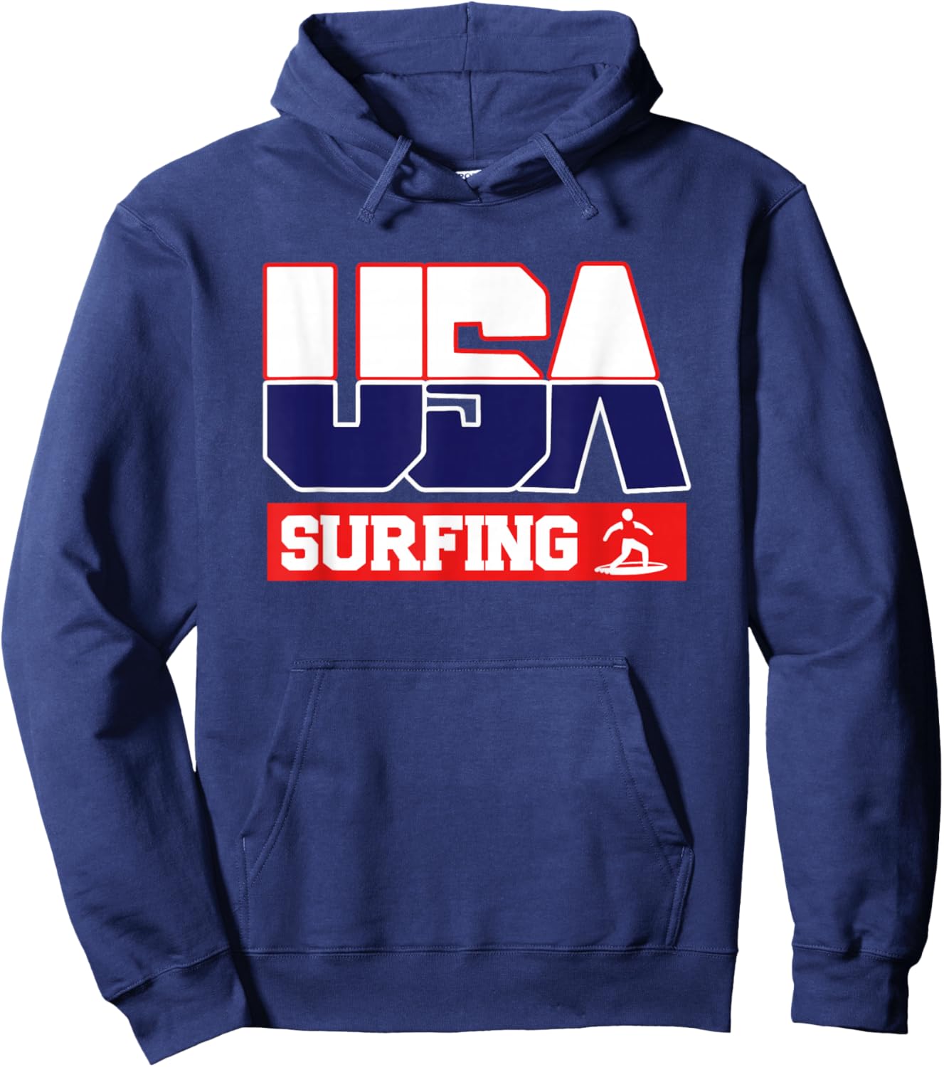 USA Team Surfing - men & women American sports Hoodie - Hoodie | Navy