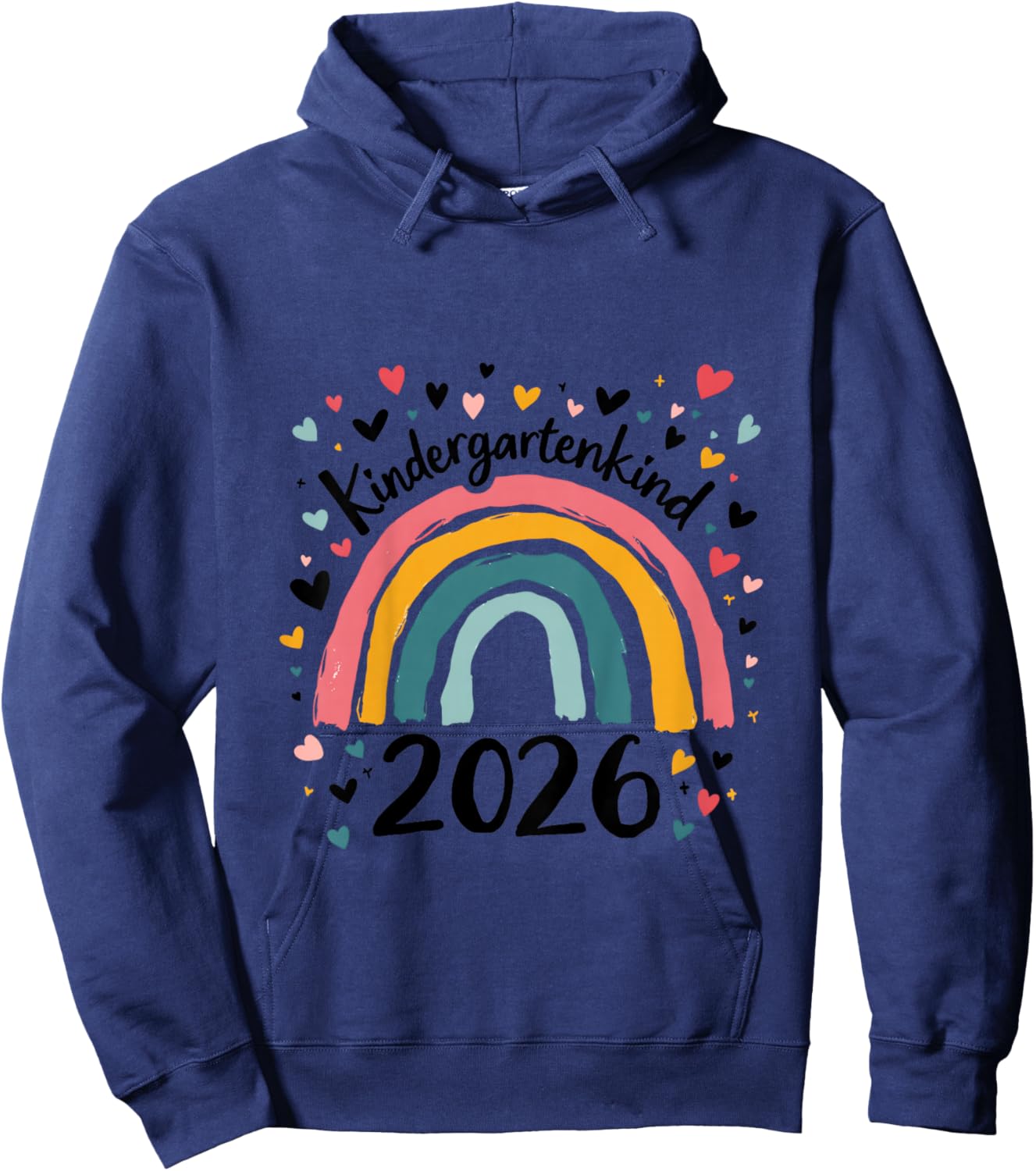 Kindergarten Kind 2026 Mädchen Regenbogen Kindergartenkind Hoodie - Hoodie | Navy