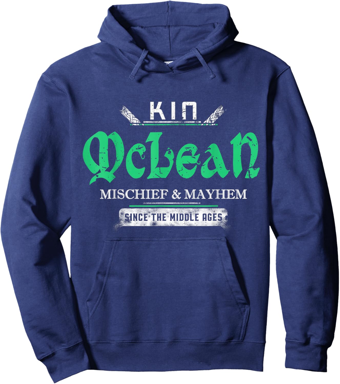 Kin McLean Mischief and Mayhem Since The Middle Ages Hoodie - Hoodie | Navy