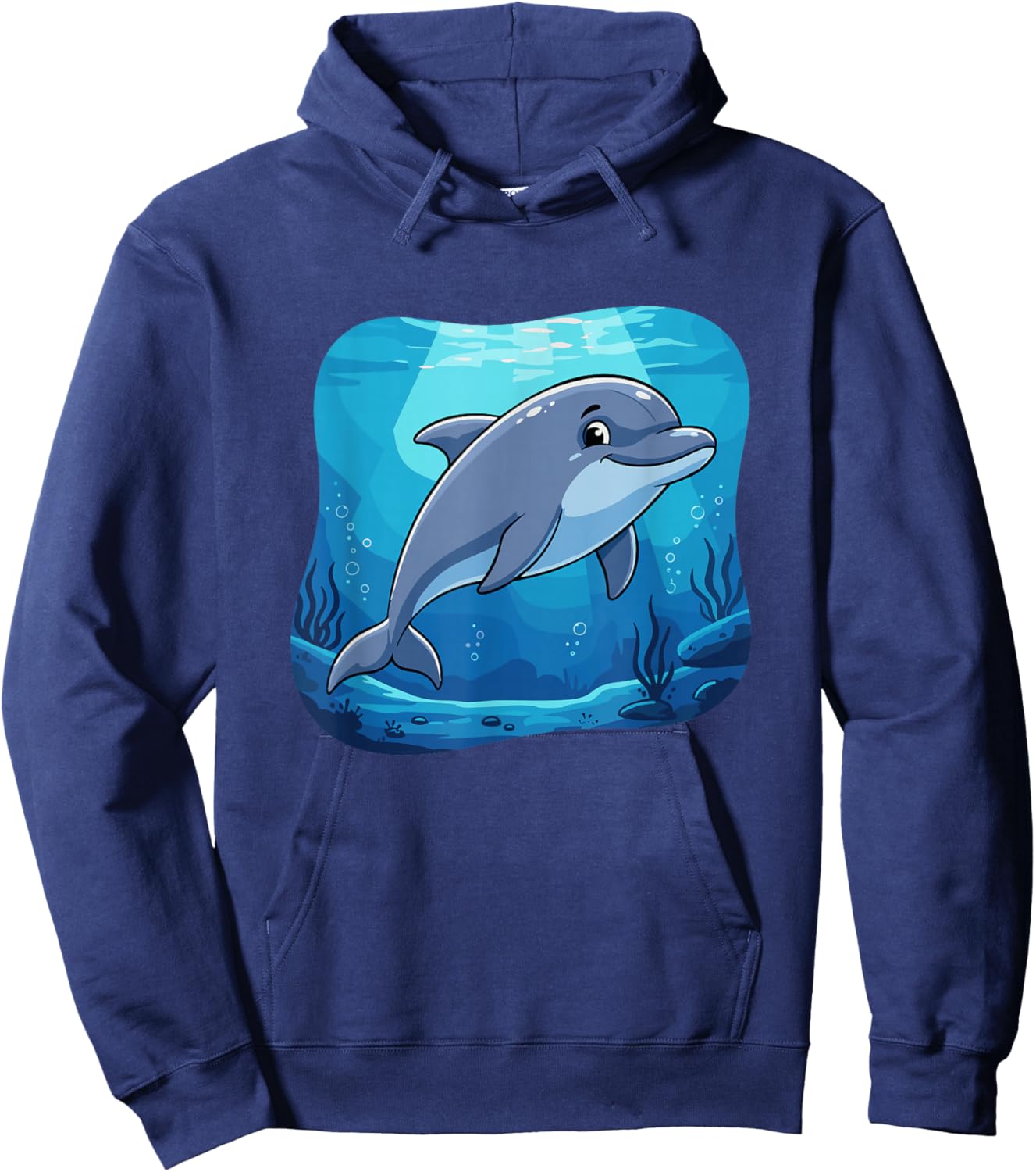 Scène sous-Marine de Dauphin Souriant pour Enfants Hoodie - Hoodie | Navy