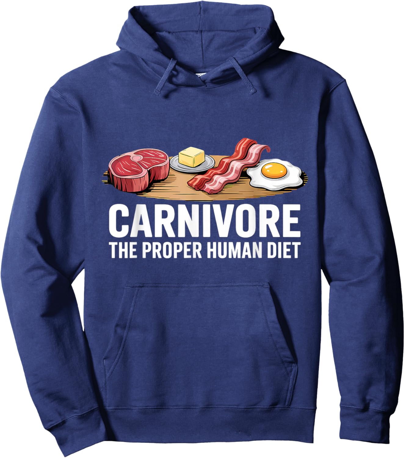 Carnivore The Proper Human Diet Hoodie - Hoodie | Navy