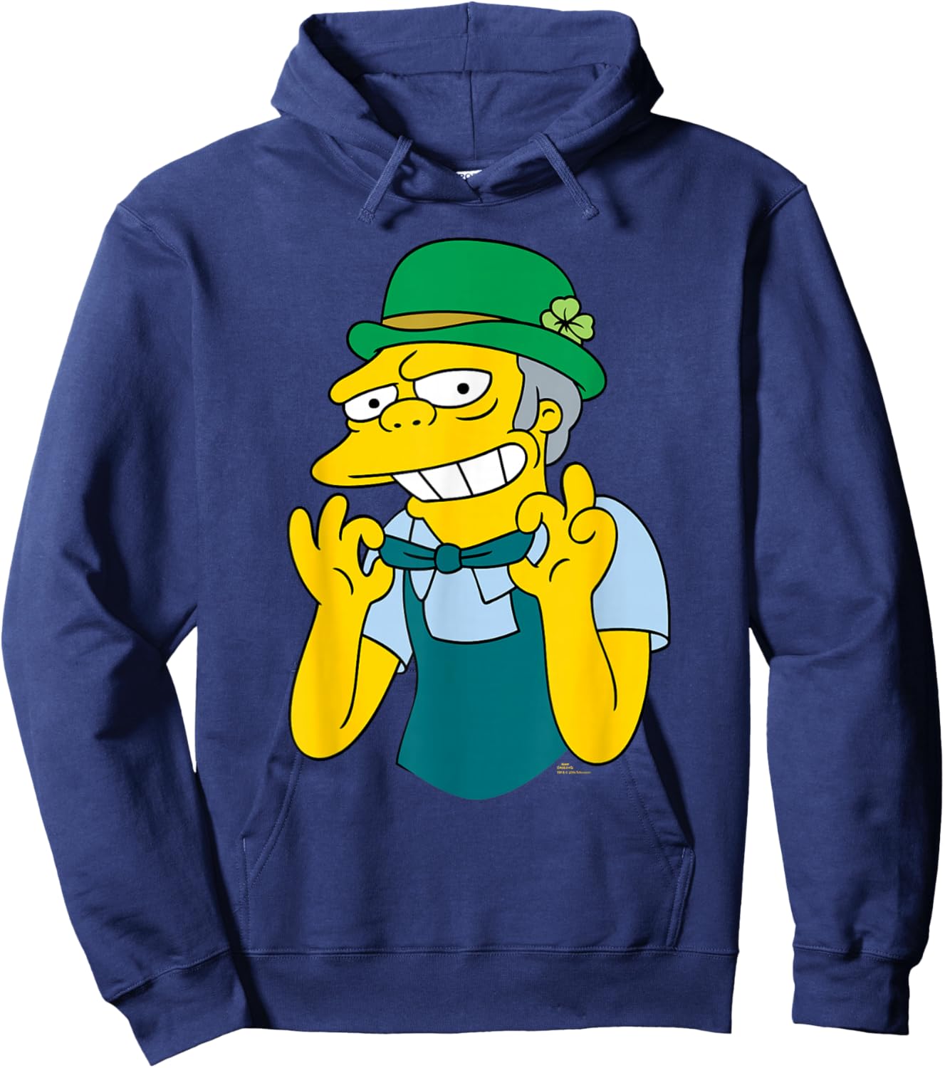 NEW The Simpsons St. Patrick's Day Moe the Bartender Funny Hoodie - Hoodie | Navy