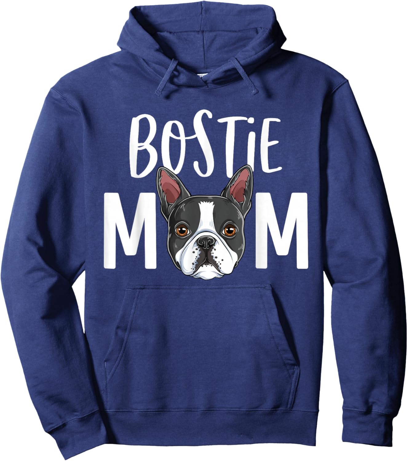 Funny Bostie Mom Boston Terrier Dog Mama Women Hoodie - Hoodie | Navy