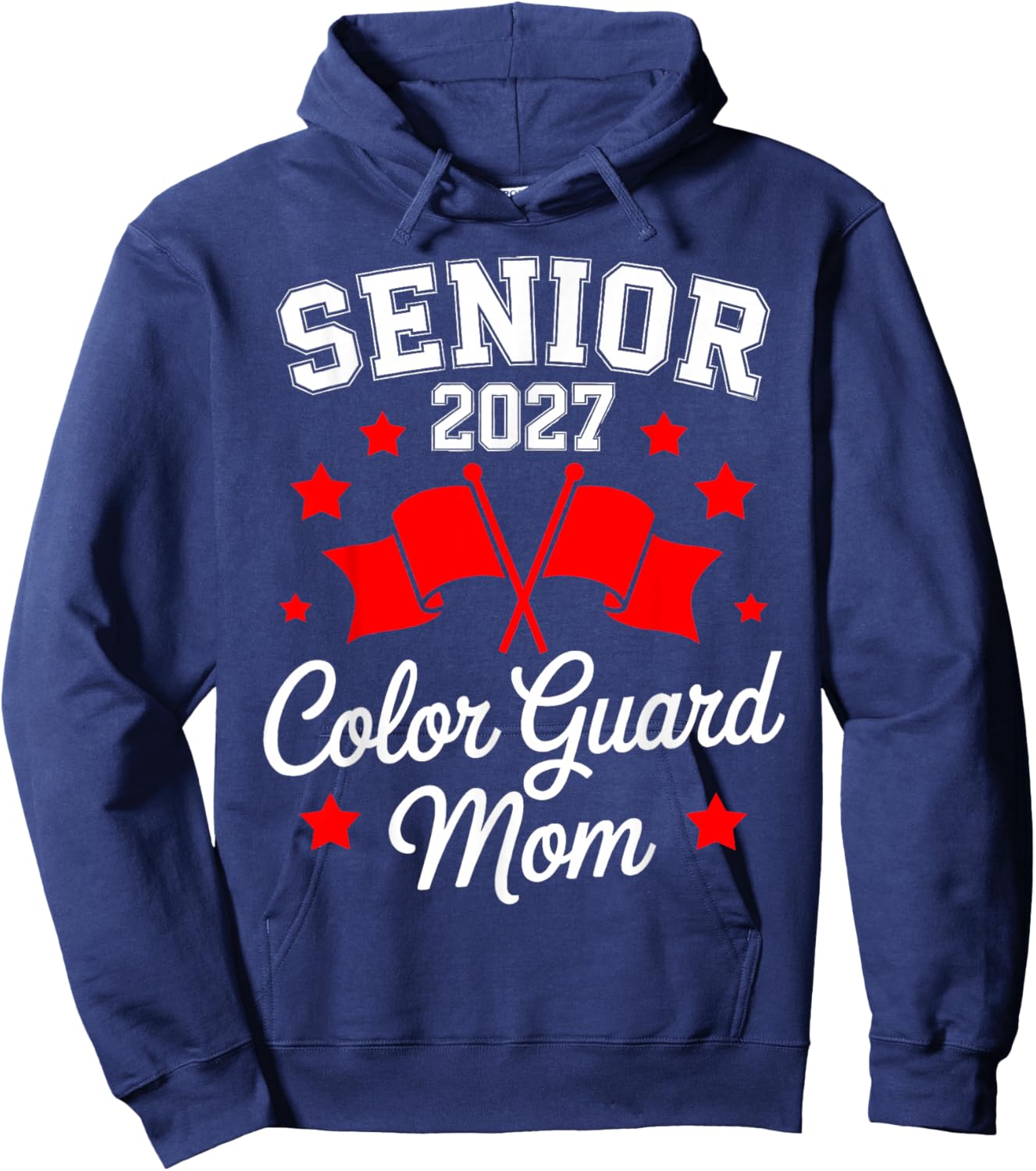 Senior 2027 Color Guard Mom Marching Band Senior Night Hoodie - Hoodie | Navy