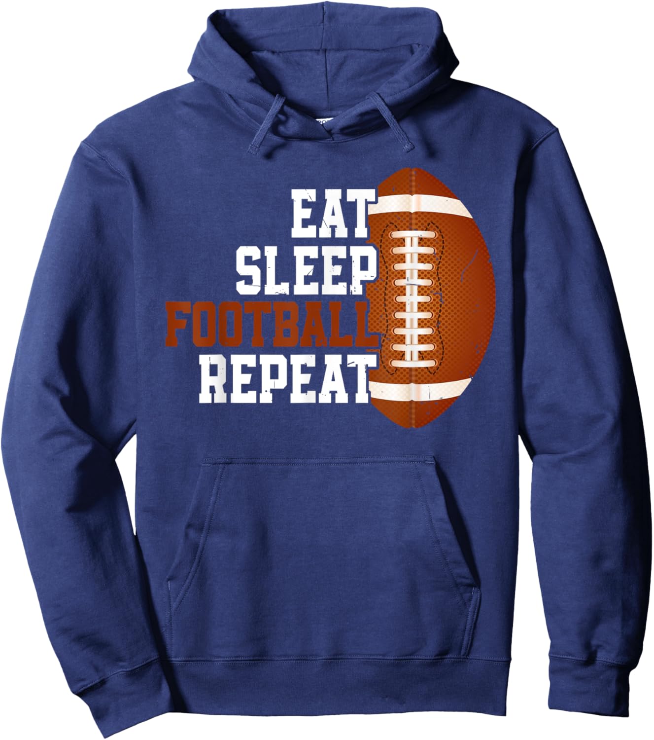 Eat Sleep Football Repeat Youth Shirt Kids Boys Girls Adult Hoodie - Hoodie | Navy