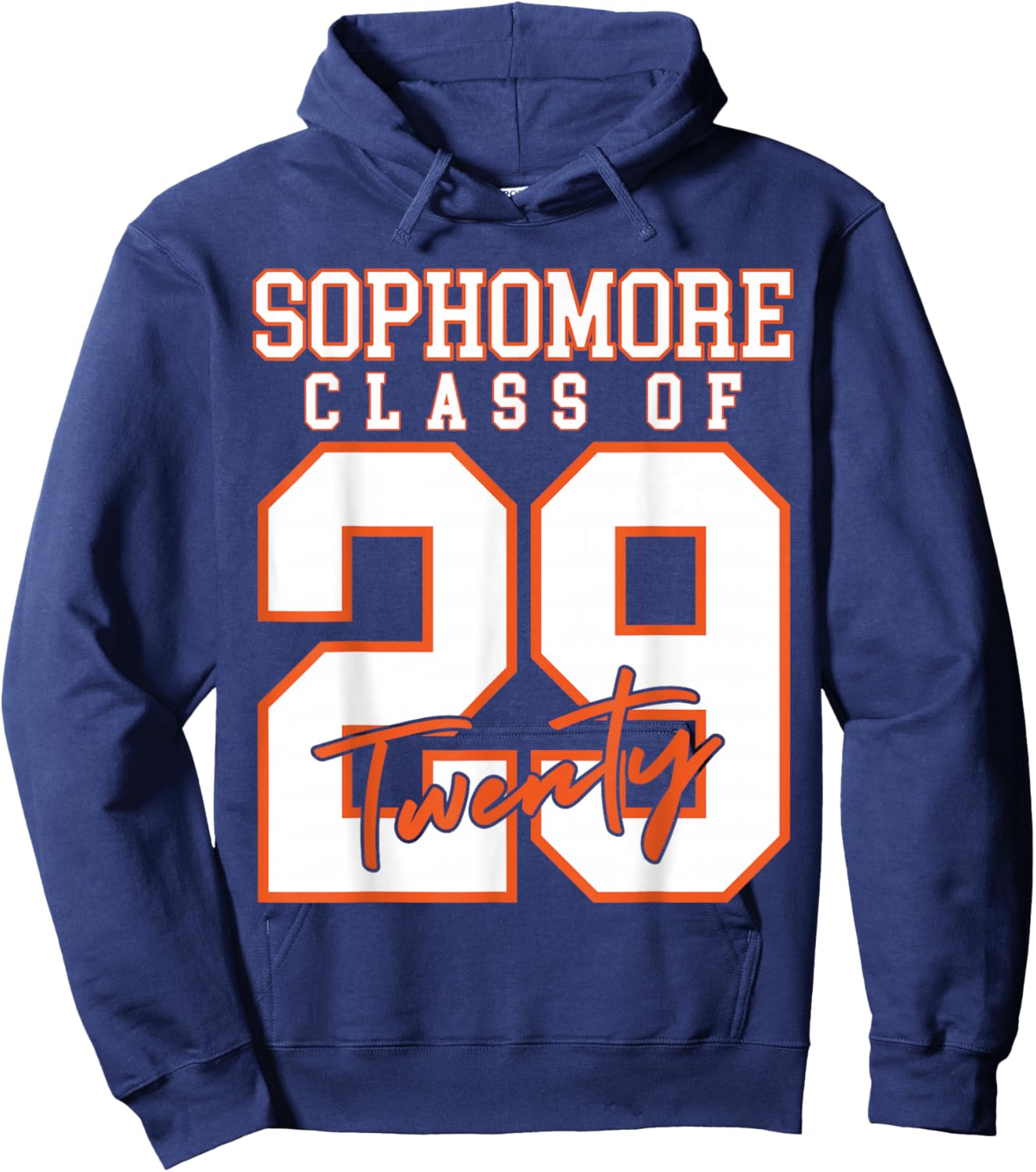 Sophomore Class of 2029 Back-to-School High School Sophomore Hoodie - Hoodie | Navy