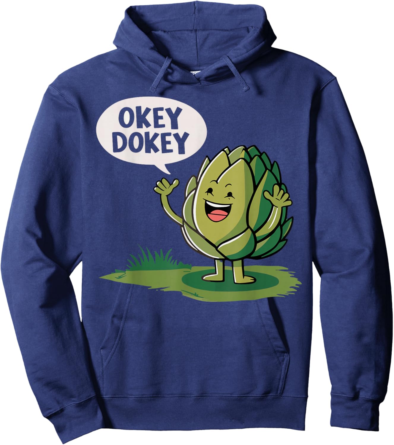 Okey Dokey Groovy Funny Artichoke Toddler Word Pun Kids Boys Hoodie - Hoodie | Navy