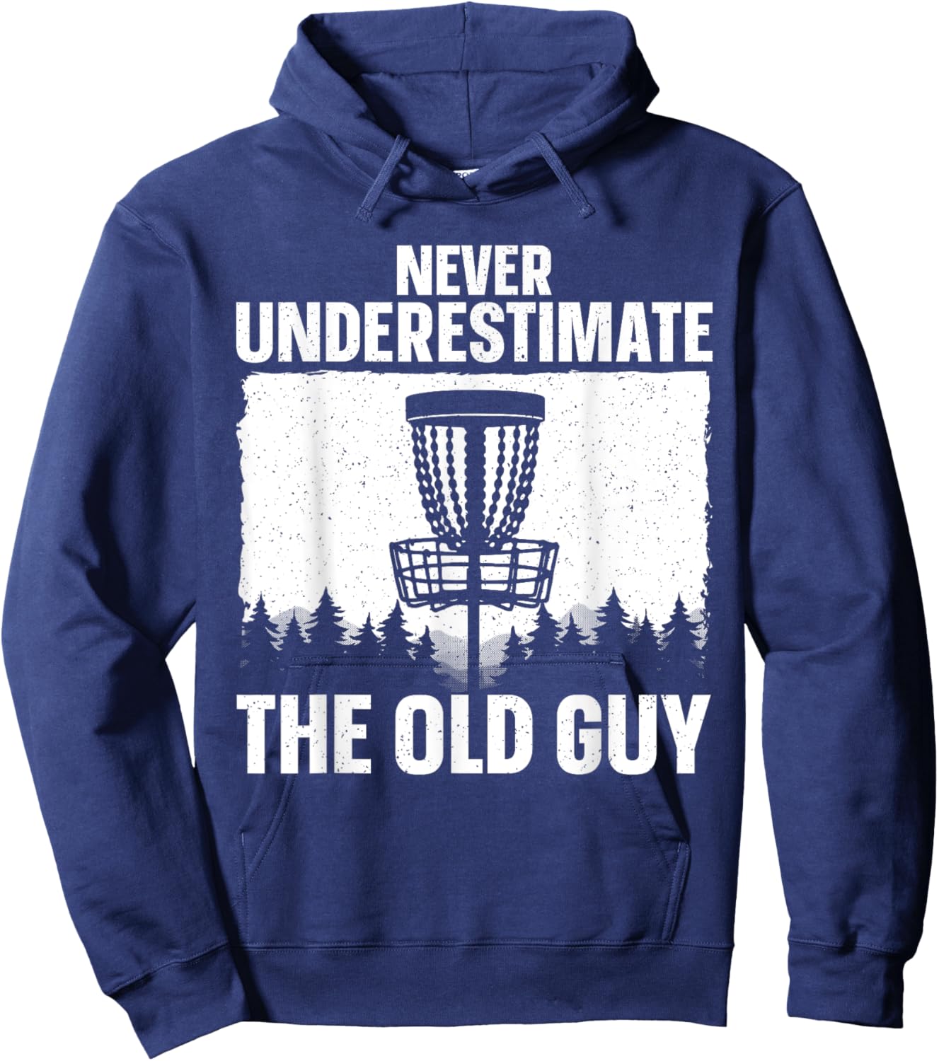 Disc Golf Art For Grandpa Men Dad Disc Golf Player Disc Golf Hoodie - Hoodie | Navy