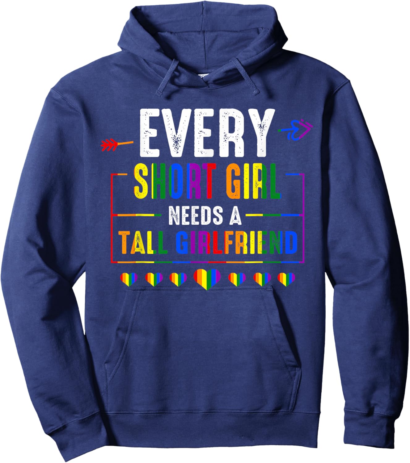 Funny LGBT Gay Pride Rainbow LGBTQ Lesbian Girlfriend Women Hoodie - Hoodie | Navy