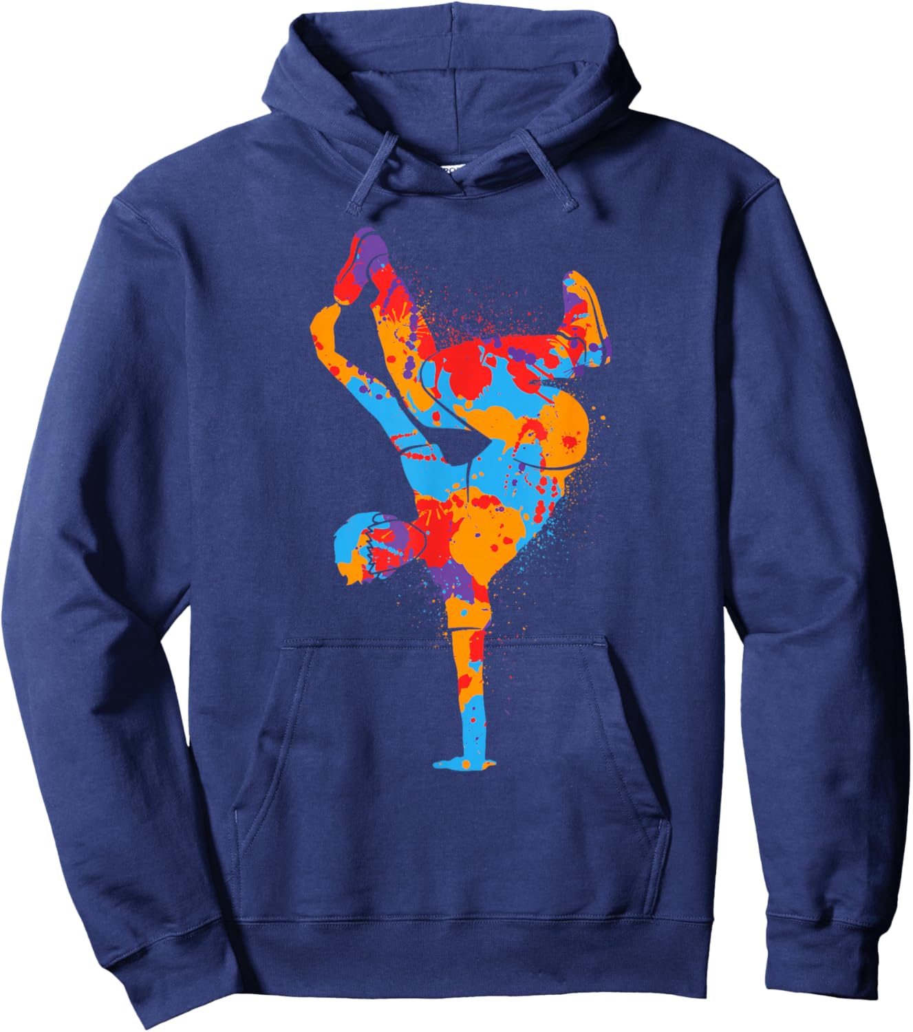 Breakdancing Colorful Street Dancing Boys Men Breakdancer Hoodie - Hoodie | Navy