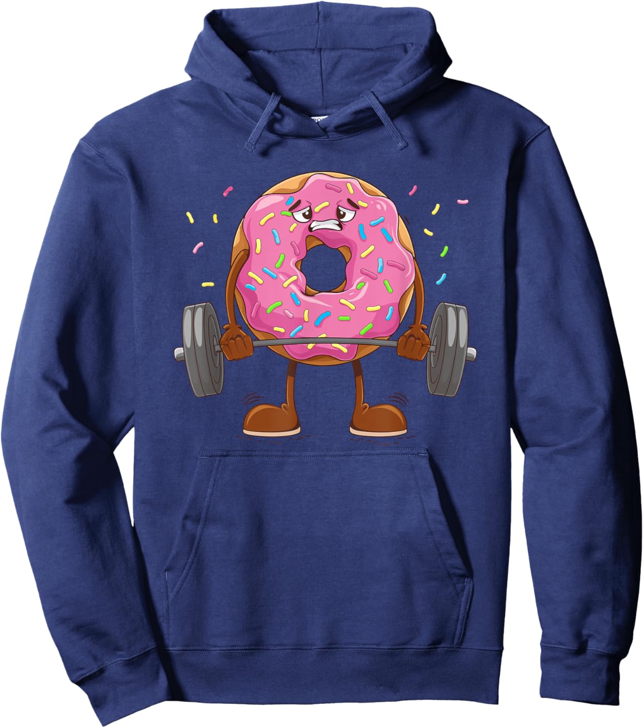 Weightlifing - Funny Fitness Workout Gym Donut Lover Hoodie - Hoodie | Navy