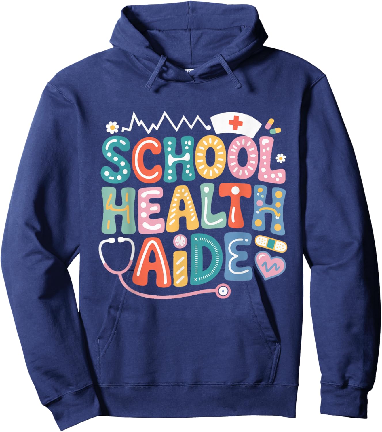 Health Assistant Squad Team School Health Assistant Hoodie - Hoodie | Navy