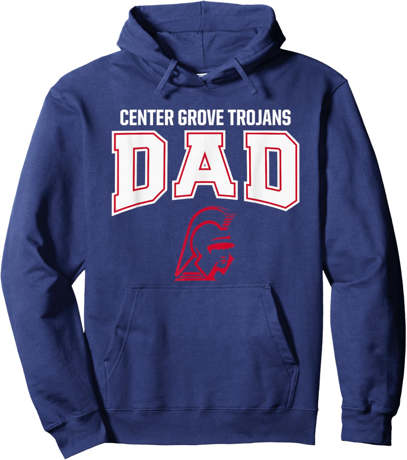 Center Grove Trojans Logo Dad HS Hoodie - Hoodie | Navy