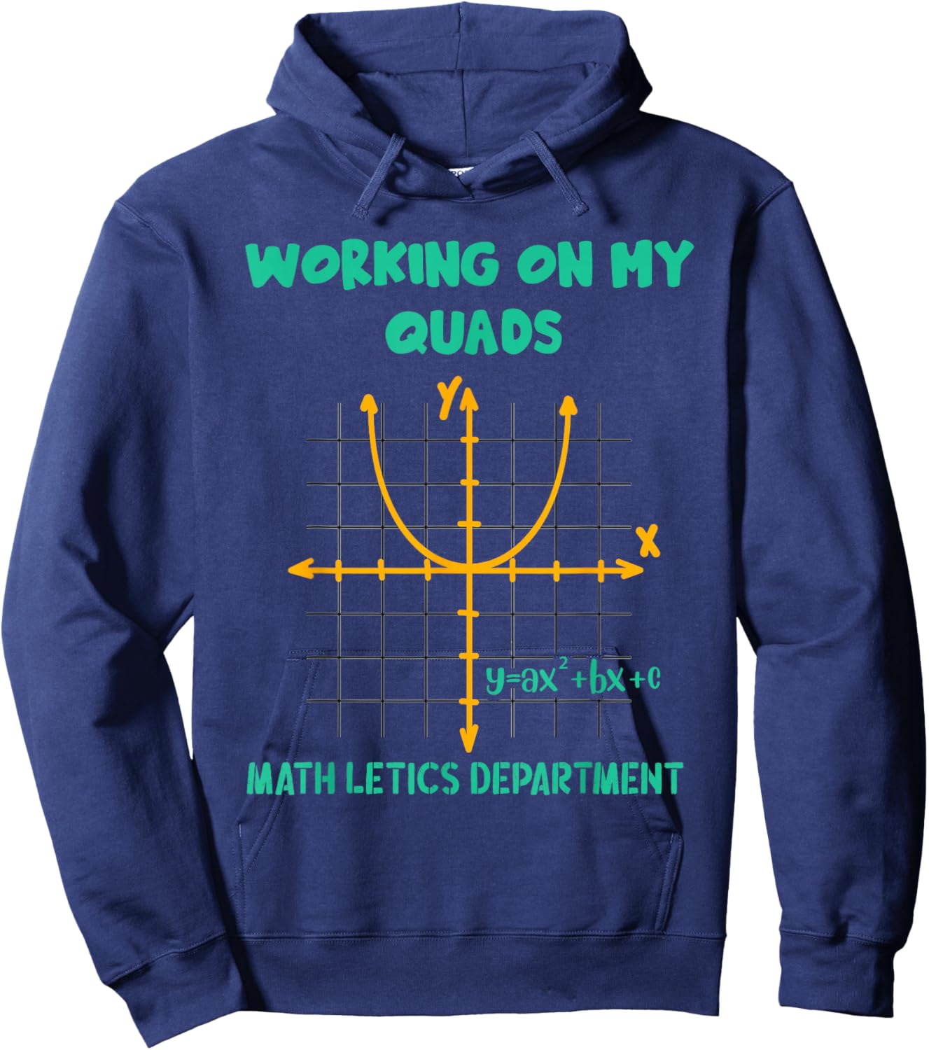 Mathletics Working On My Quads Algebra Hoodie - Hoodie | Navy