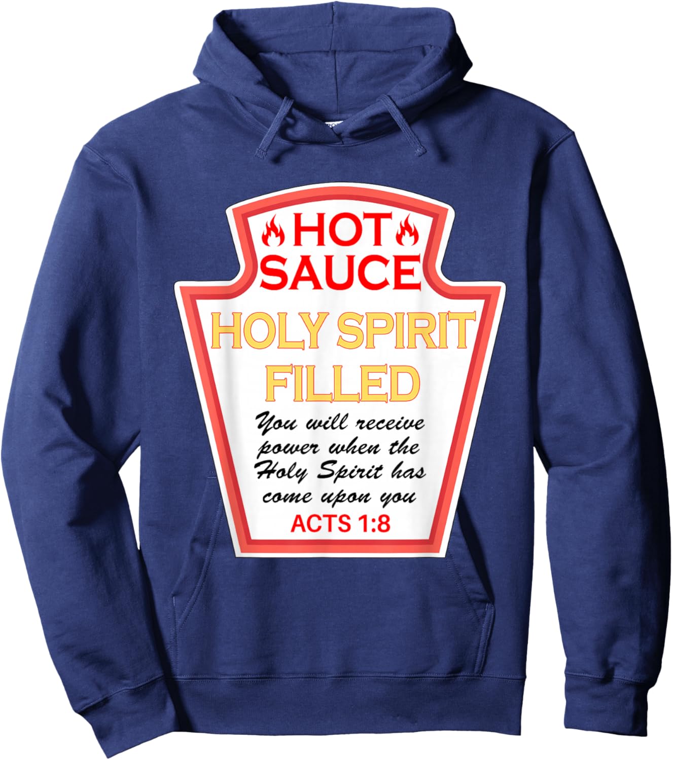 Hot Sauce Spirit Filled Condiment Costume Party Matching Hoodie - Hoodie | Navy