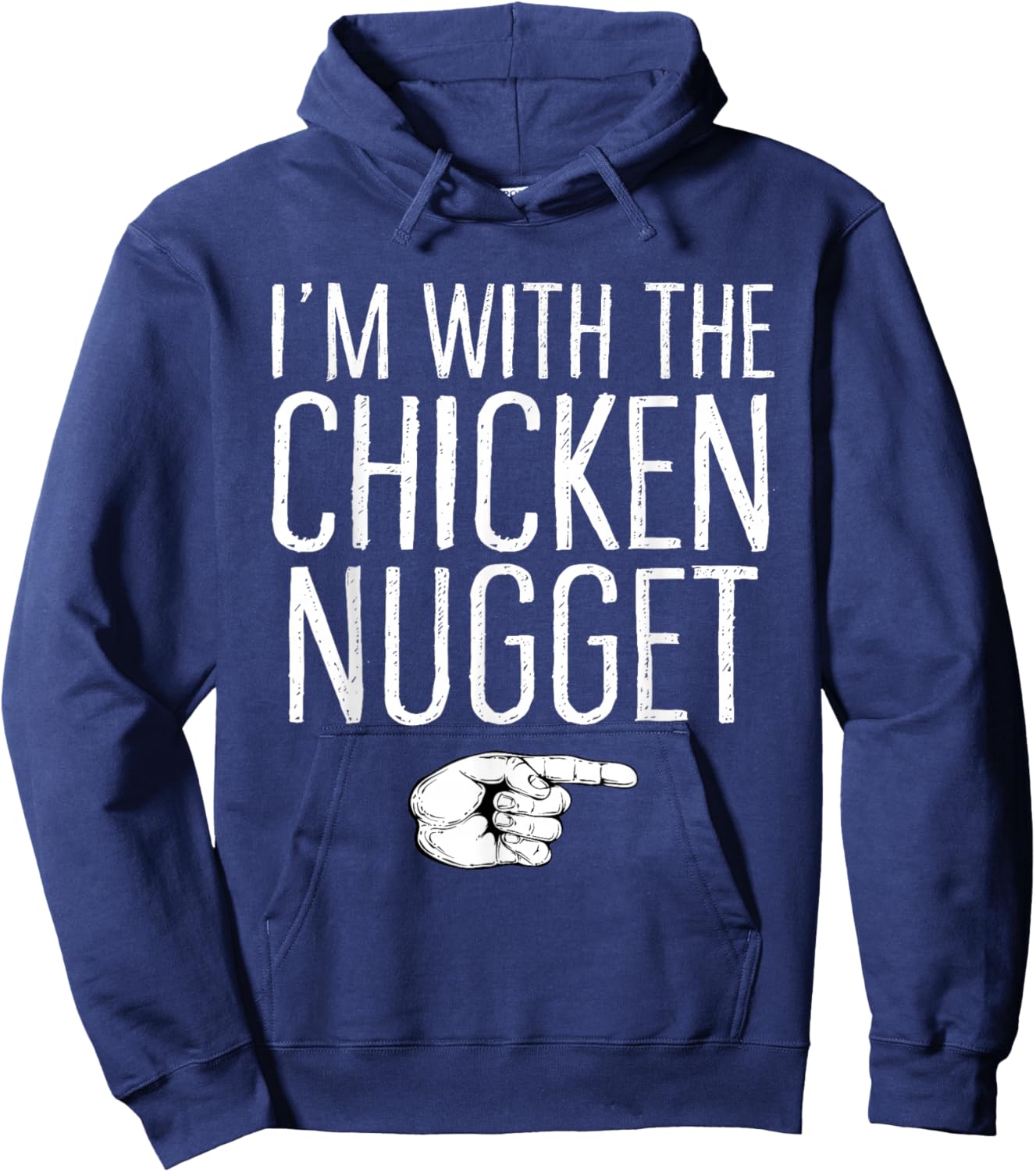 I'm With The Chicken Nugget Matching Costume Halloween Party Hoodie - Hoodie | Navy