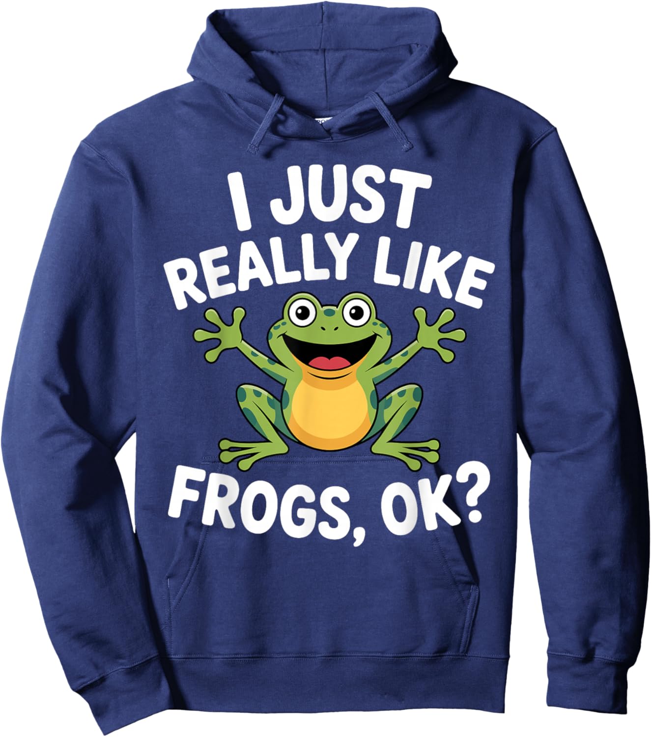 Funny Frog Art Women Kids Tree Frog Animal Lover Hoodie - Hoodie | Navy