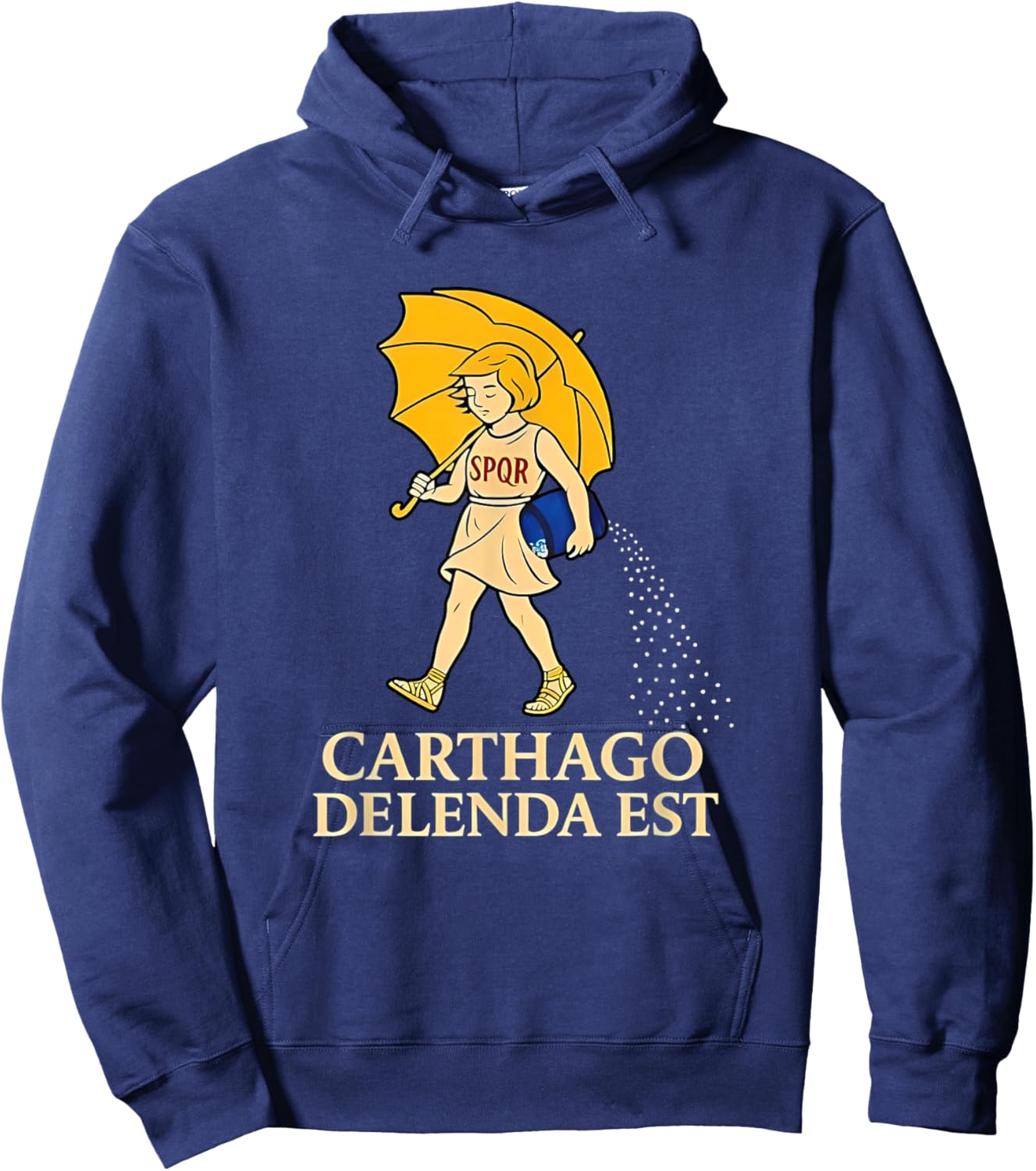 Carthago Delenda EST SPQR Hoodie - Hoodie | Navy