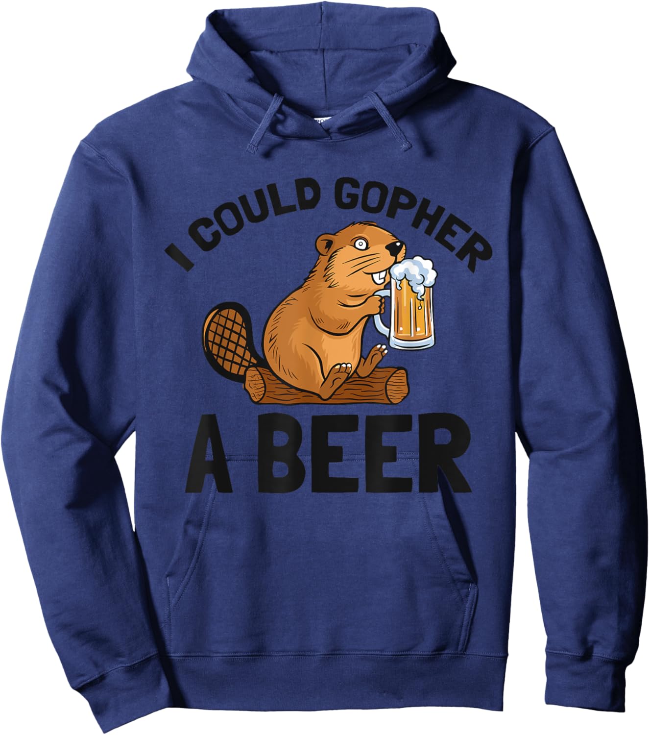Uff-Da I Sure Could Gopher A Beer MN Gopher Gifts Hoodie - Hoodie | Navy