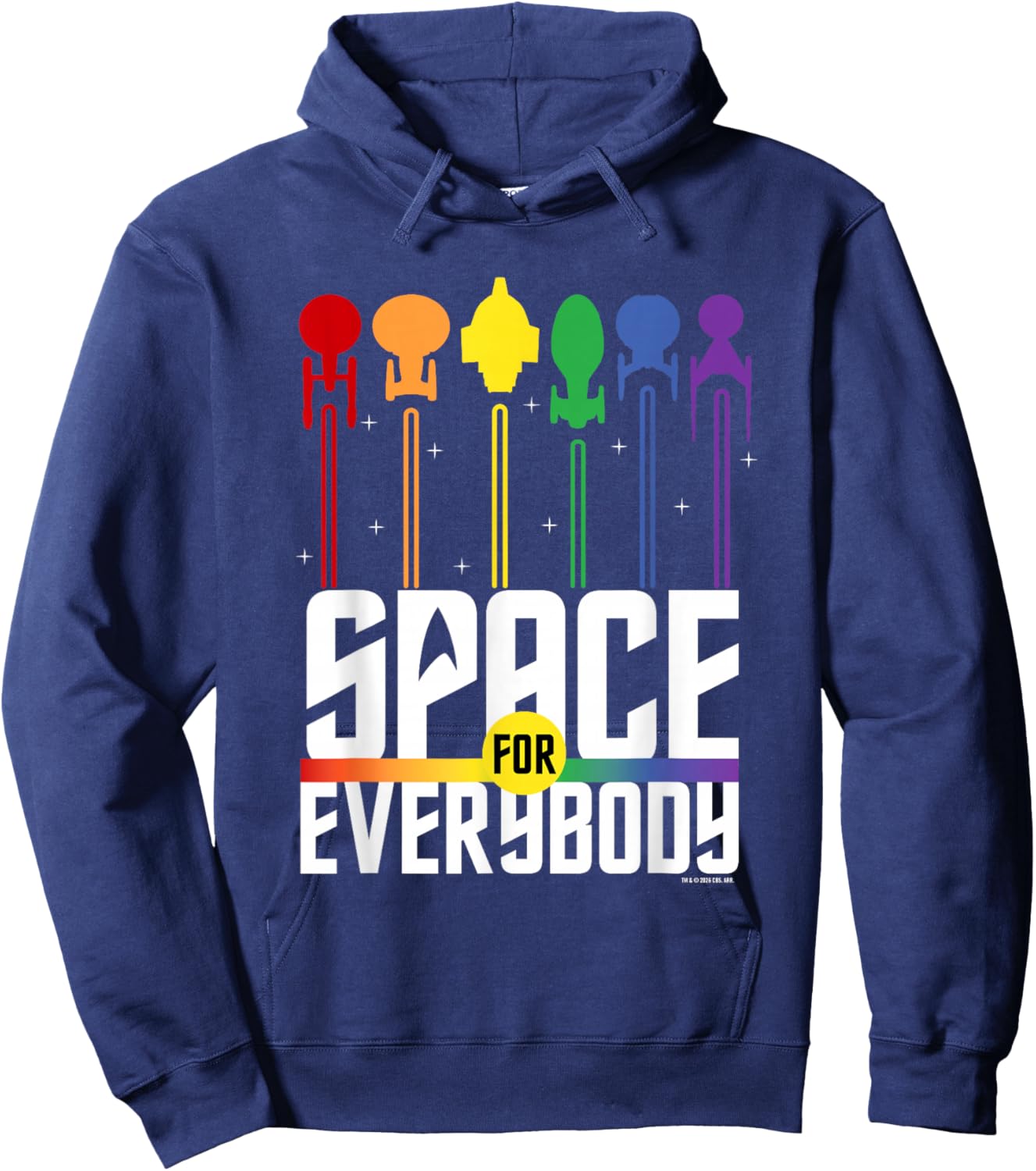 Star Trek Pride Space for Everybody Officially Licensed Hoodie - Hoodie | Navy