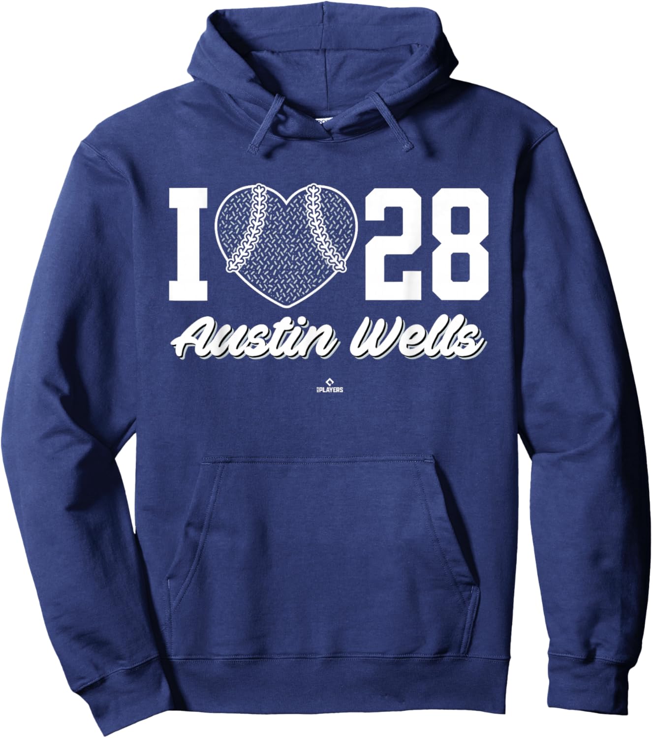 I Heart Baseball Austin Wells New York Baseball MLBPA Hoodie - Hoodie | Navy