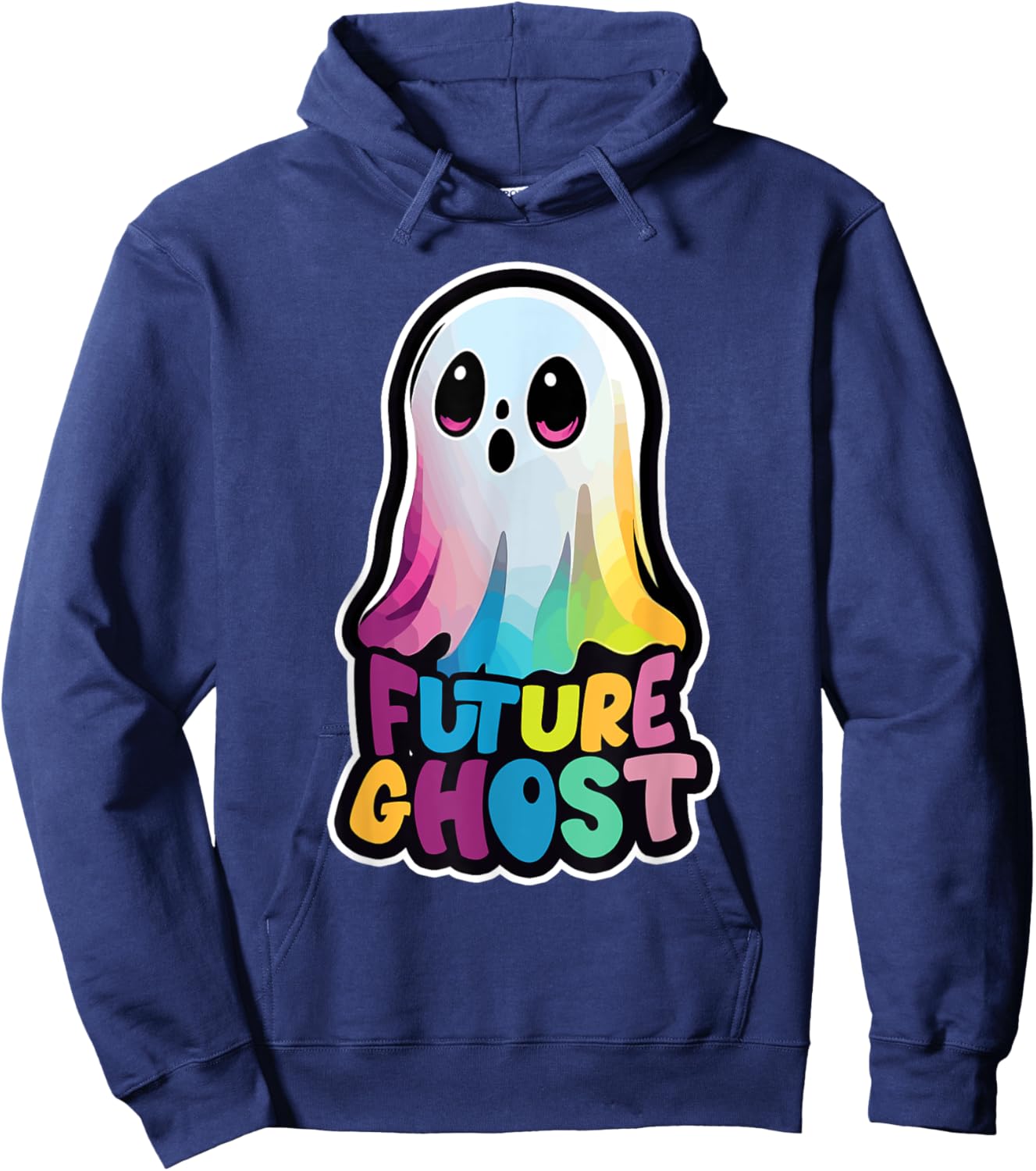 Funny Halloween EDM Music Glitchy Future Ghost Costumes Hoodie - Hoodie | Navy