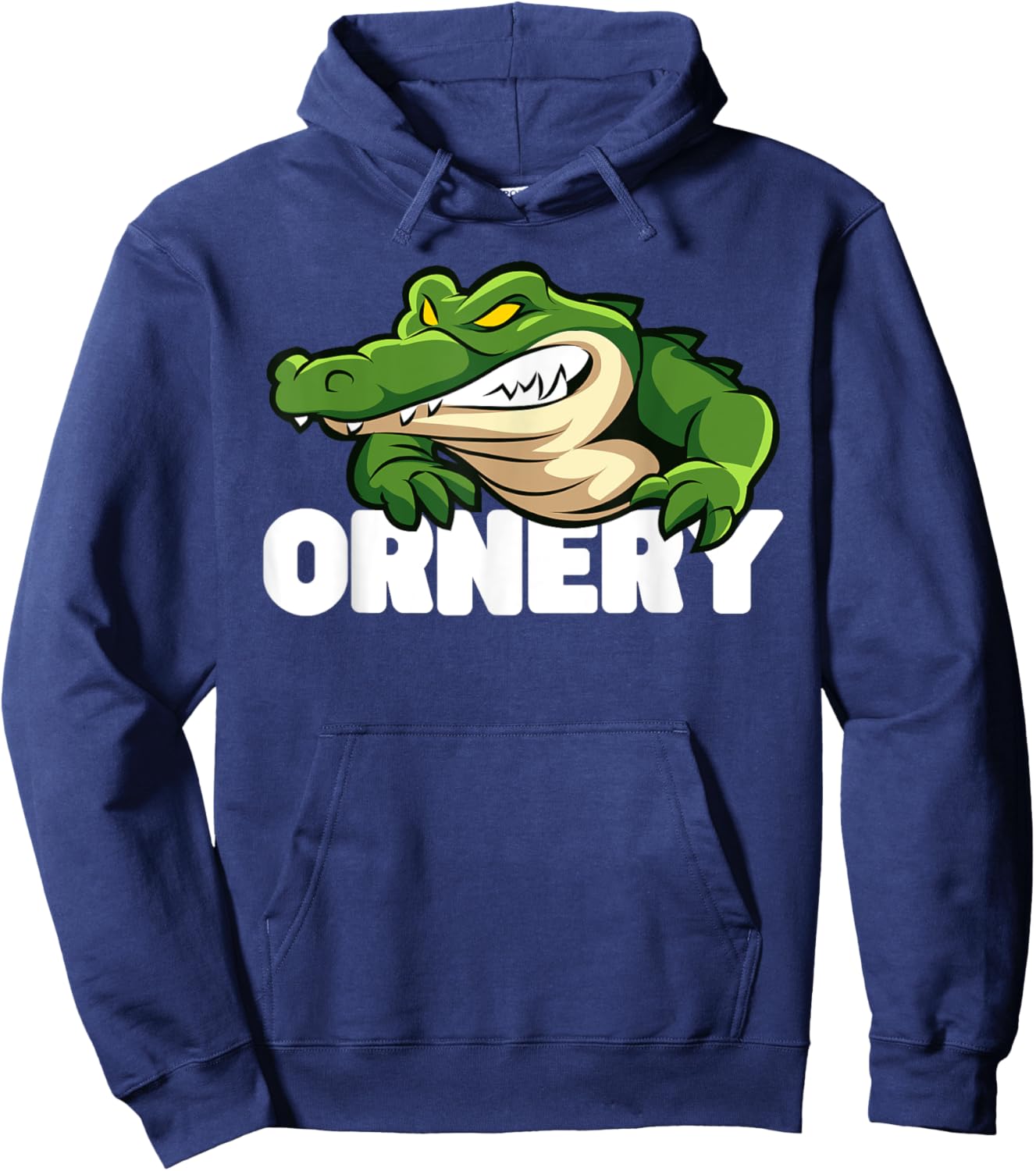 Ornery Alligators Funny Grumpy Gator Mascot Hoodie - Hoodie | Navy