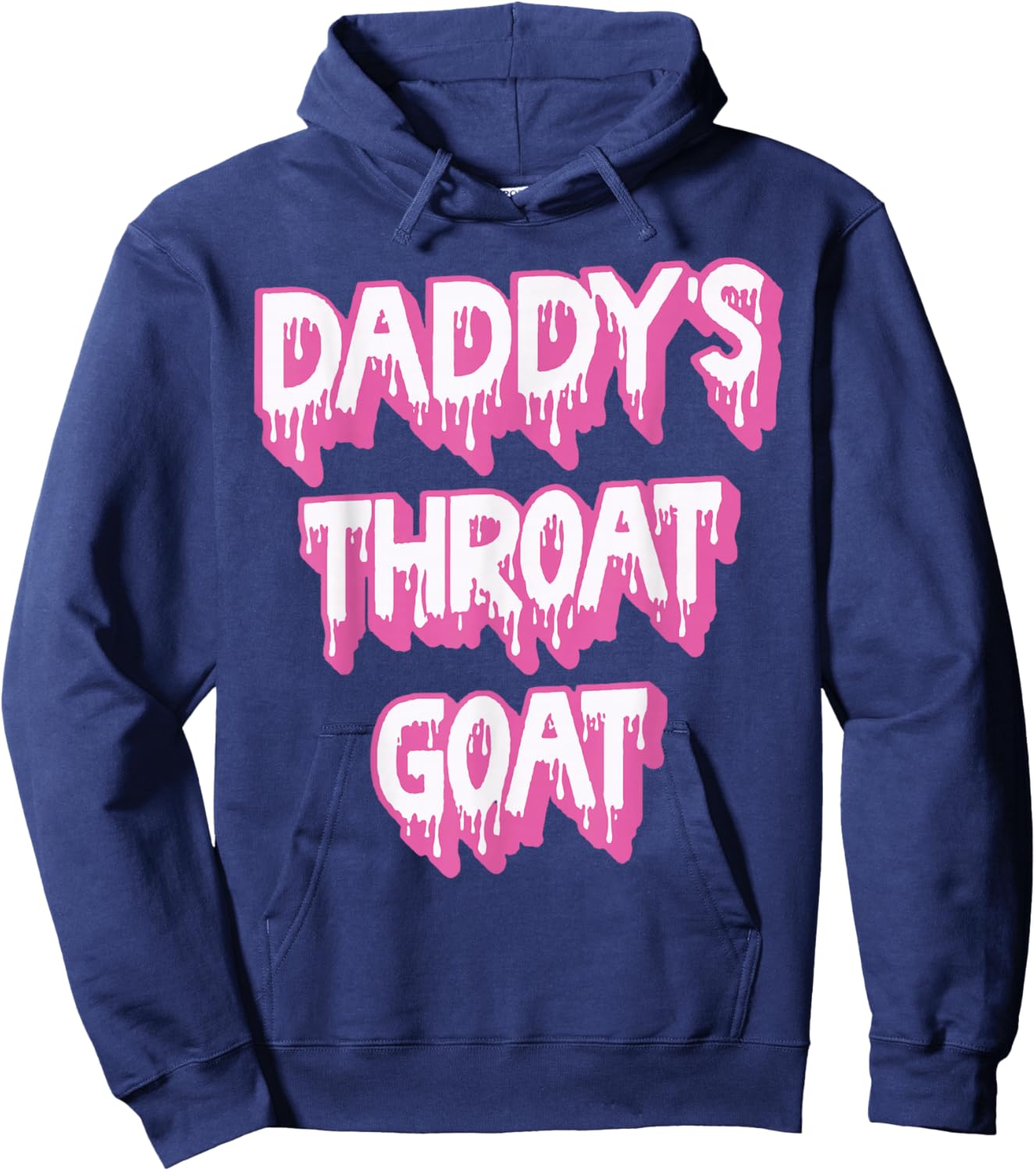 Daddy's Throat Goat Pink Hoodie - Hoodie | Navy