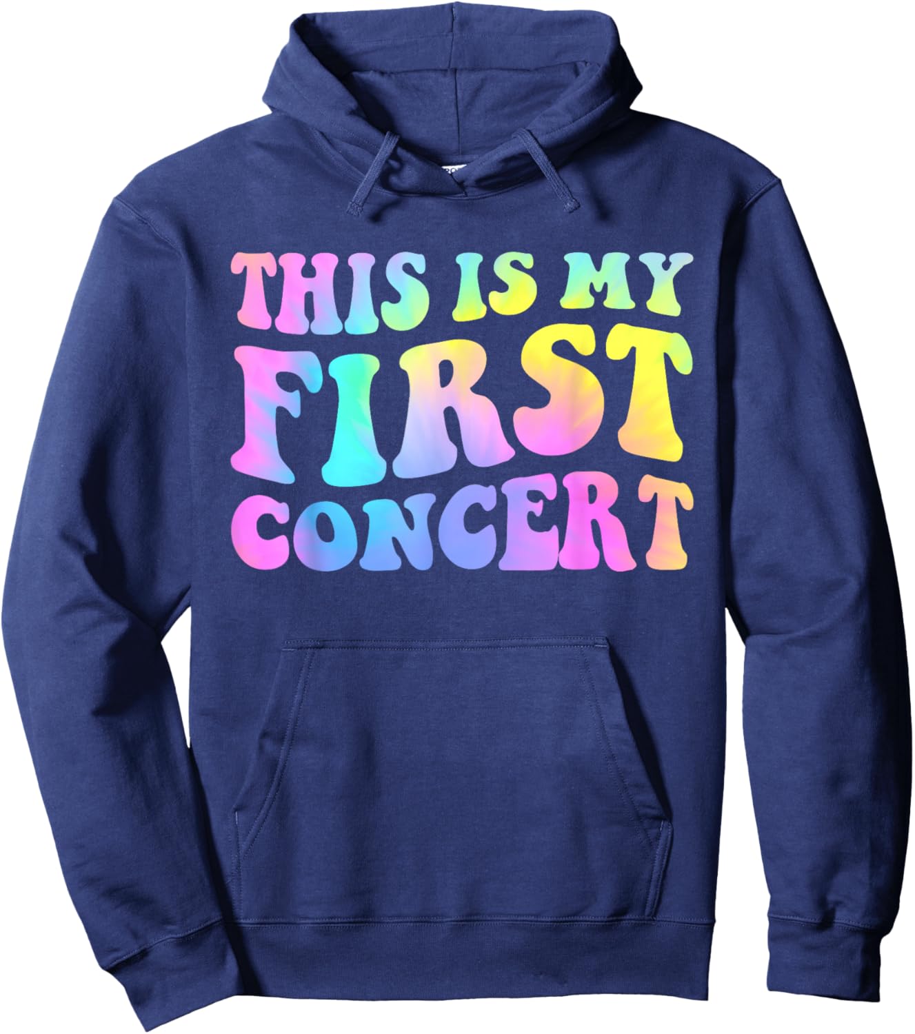 This is My First Concert Groovy Boys Girls Kids Music Event Hoodie - Hoodie | Navy