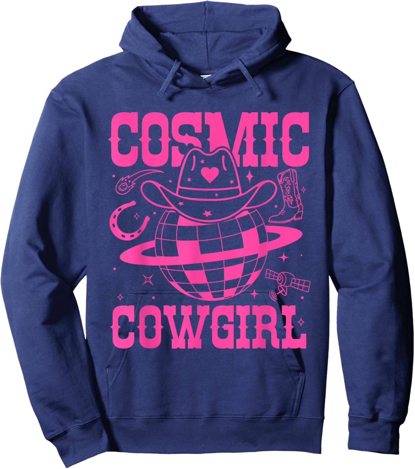 Cosmic Space Cowgirls Shirt Bachelorette Party Rodeo Girls Hoodie - Hoodie | Navy