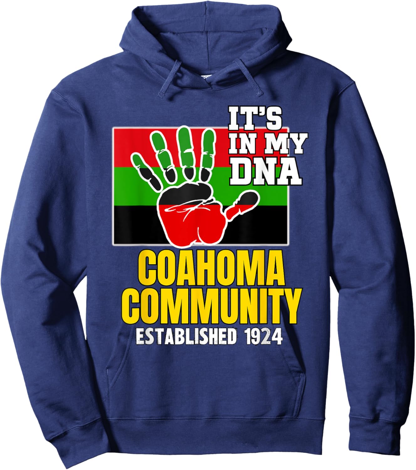 Coahoma Community, CCC, Red, Black and Green HBCU Hoodie - Hoodie | Navy