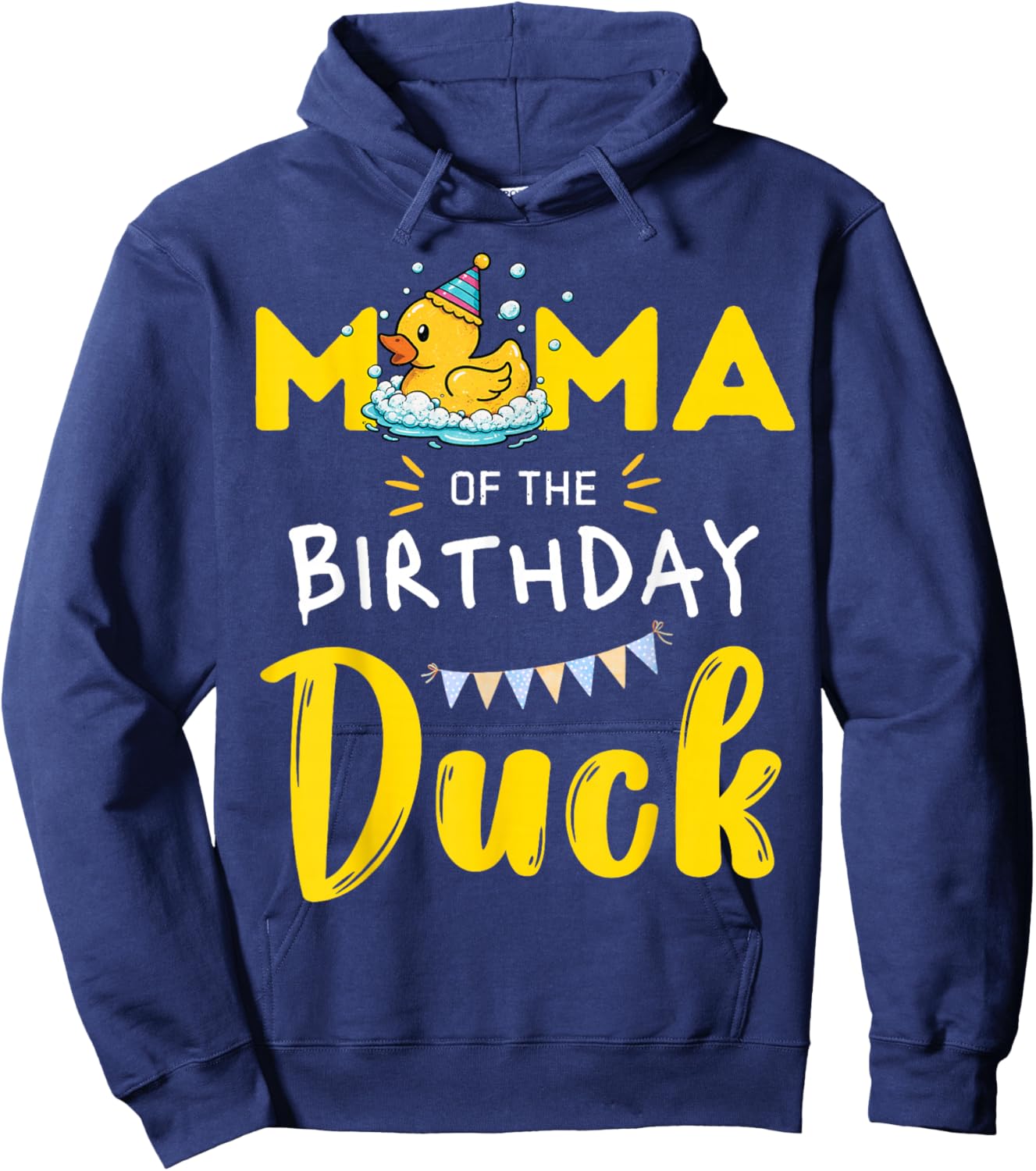 Mama of The Birthday Duck Hoodie - Hoodie | Navy