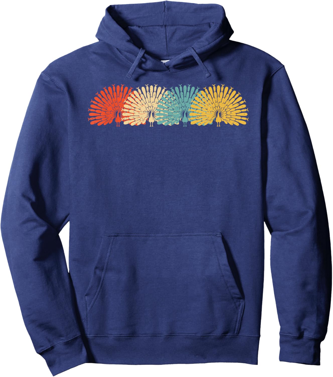 Funny Peacock Art Women Adult Feather Peacock Lover Hoodie - Hoodie | Navy