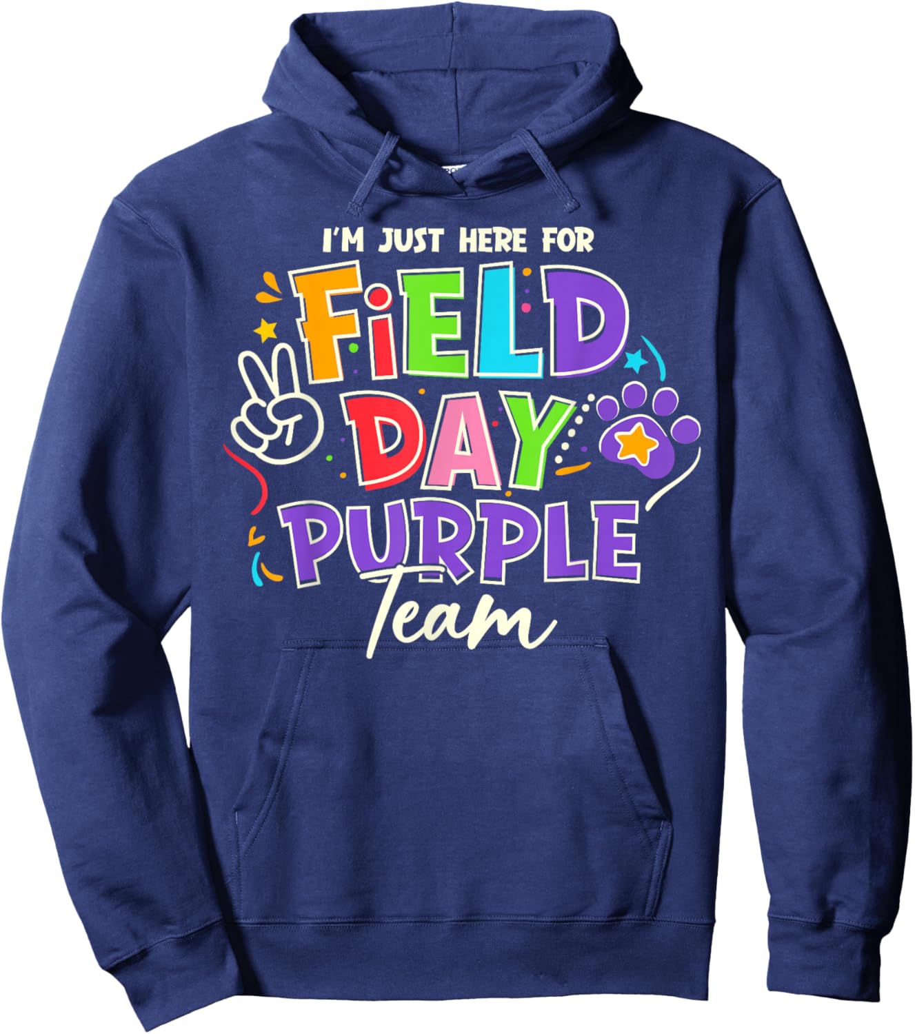 Field Day Trip Purple Team Color Game Competition Boys Girls Hoodie - Hoodie | Navy