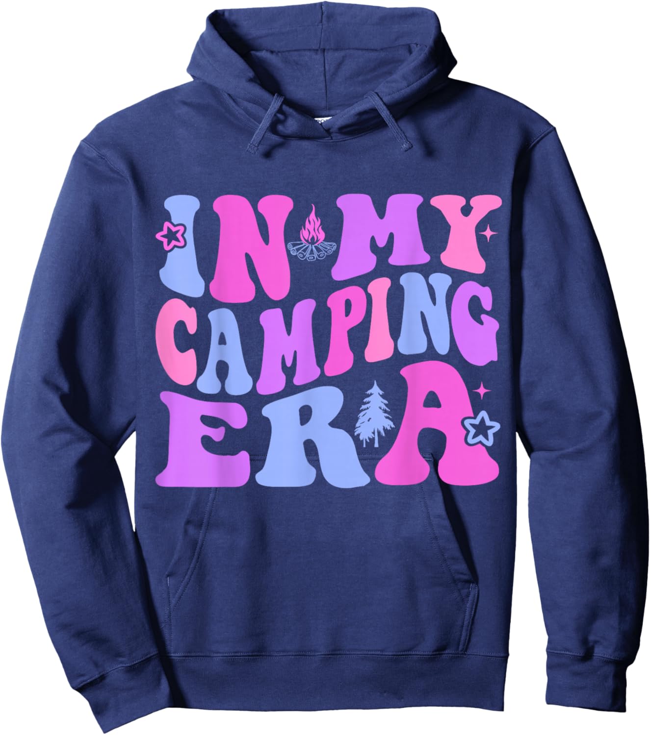 Groovy In My Camping Era - Funny Summer Camping Lovers Hoodie - Hoodie | Navy