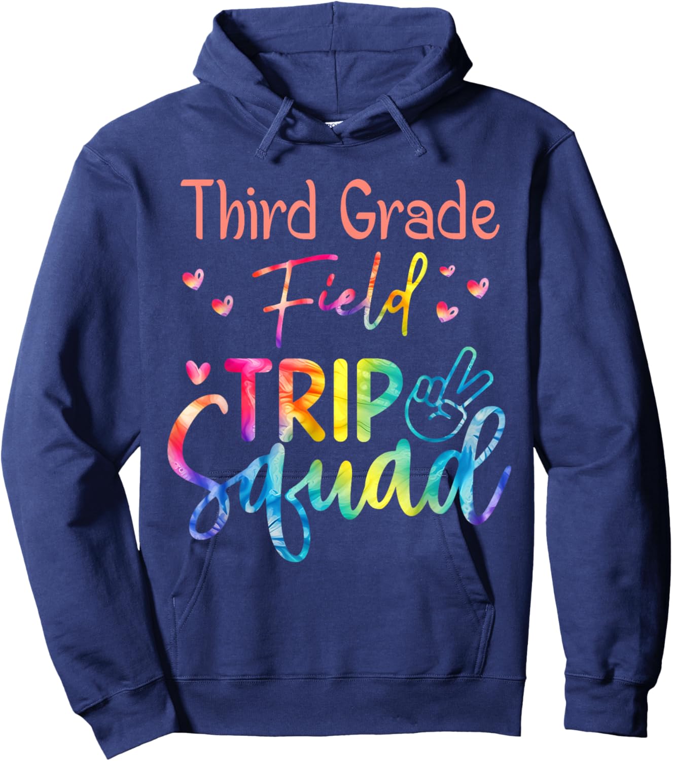 Third Grade Zoo Field Trip Squad Matching Teacher Students Hoodie - Hoodie | Navy