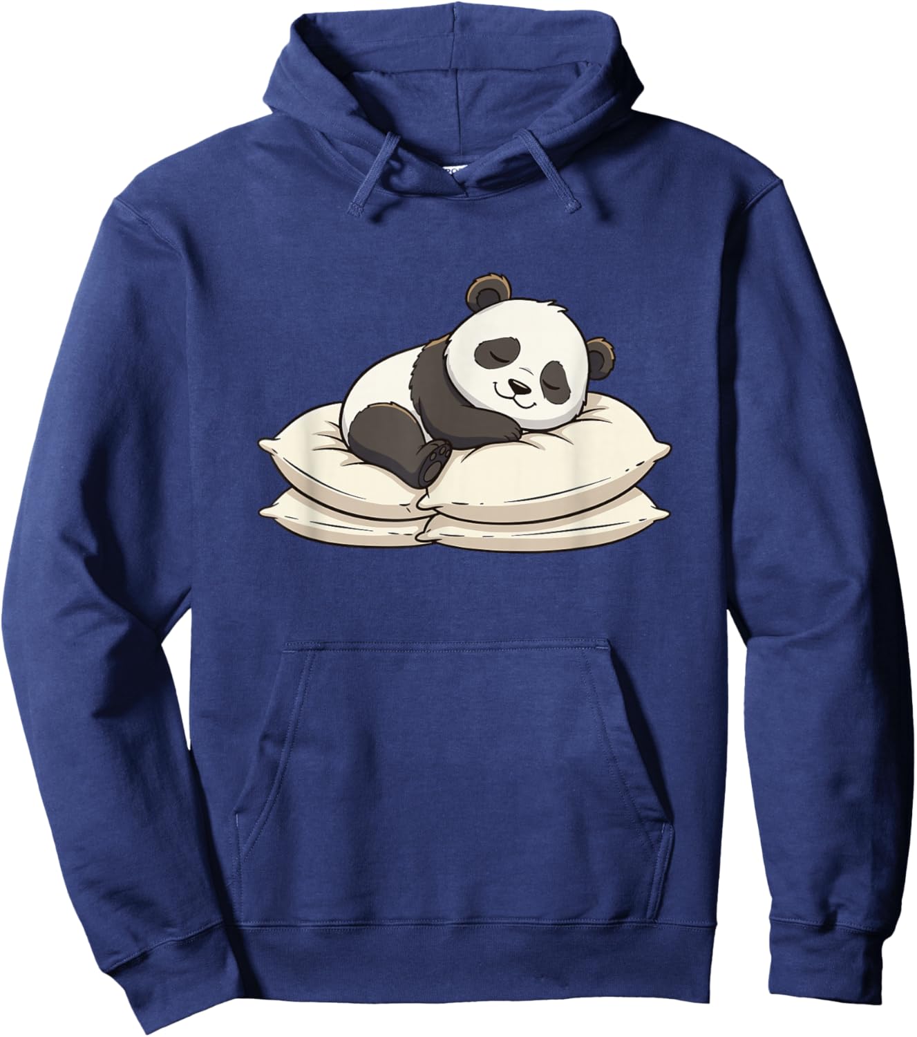 Cute Sleeping Panda On Pillows Relaxed Nap Mood Hoodie - Hoodie | Navy