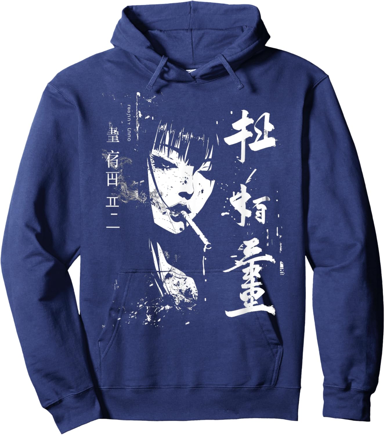 The Otaku Fan Co. Waifu Anime Horror Girl Aesthetic , Small, Black Hoodie - Hoodie | Navy