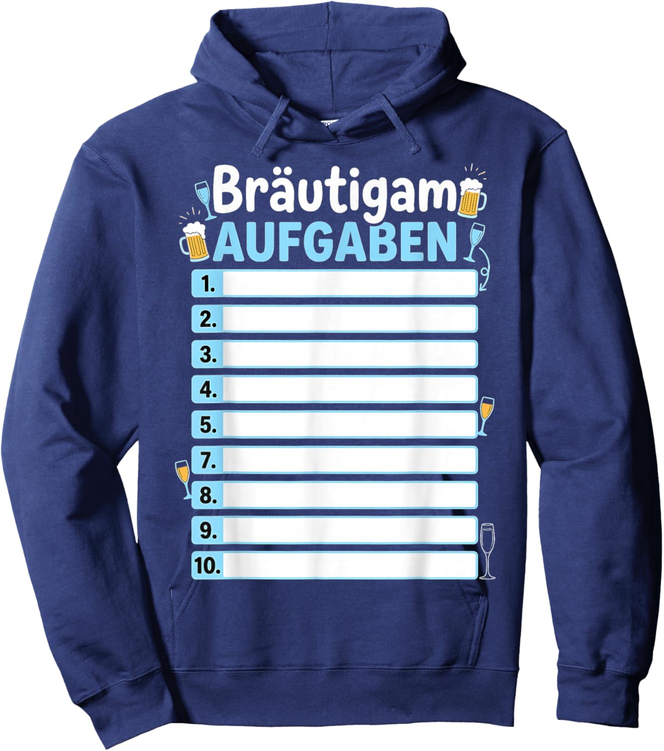 Bräutigam Aufgaben JGA Junggesellenabschied Hoodie - Hoodie | Navy