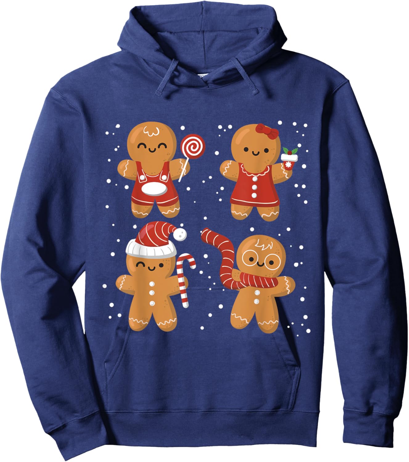 Gingerbread Man Cookie Cookie Funny Food Christmas Hoodie - Hoodie | Navy