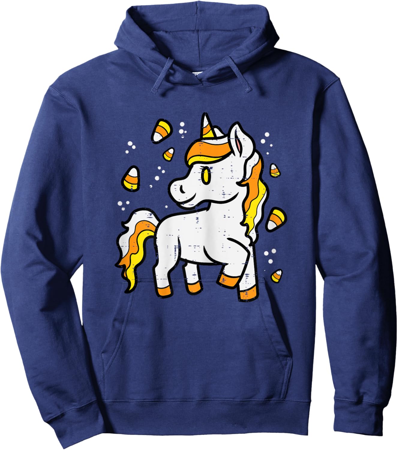 Halloween Unicorn Candy Corn Costume Girls Kid Toddler Women Hoodie - Hoodie | Navy