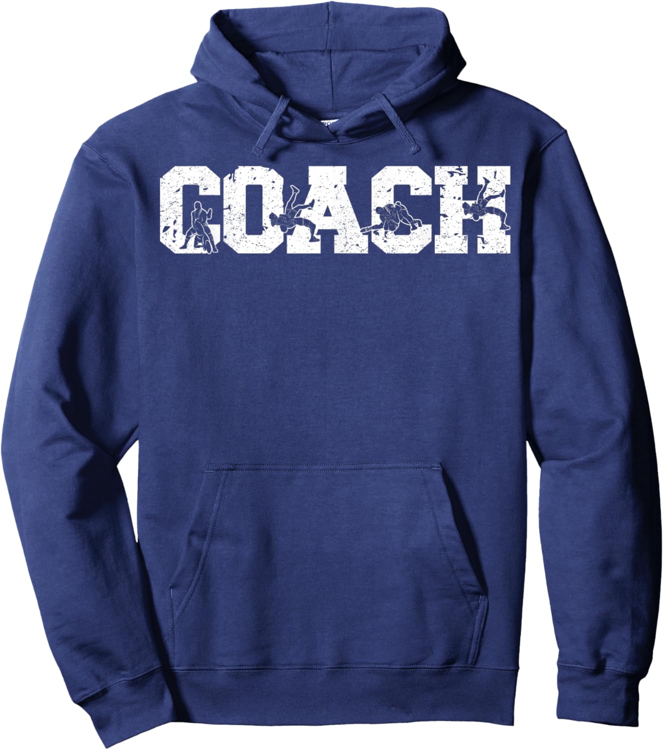 Vintage Wrestler Wrestling Coach Martial Arts MMA Hoodie - Hoodie | Navy