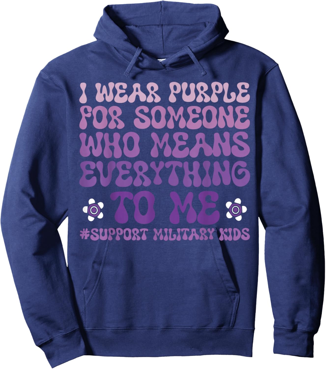 Purple Up Military Kids Month Of Military Child Army Hoodie - Hoodie | Navy