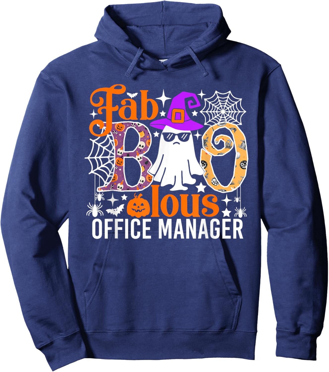 Fab Boo Lous Office Manager Funny Halloween Costume Hoodie - Hoodie | Navy