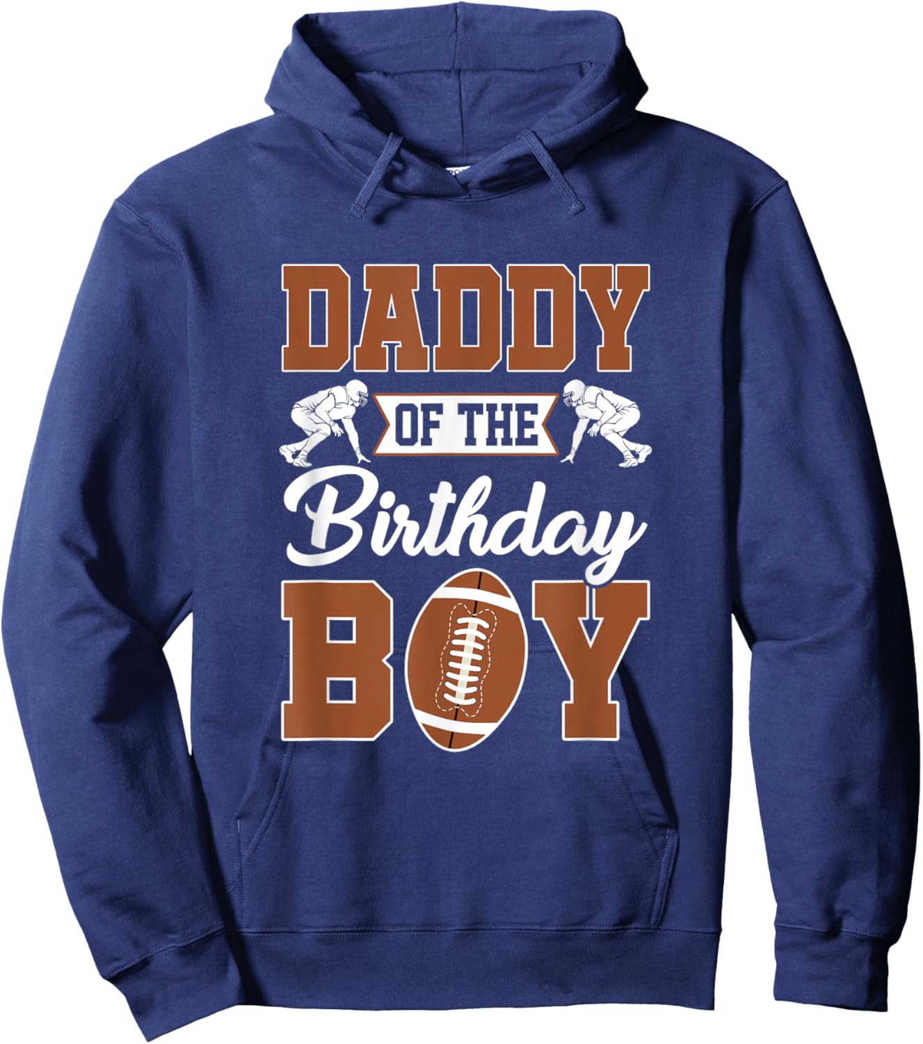 Daddy Of The Birthday Boy Football Party Family Matching Hoodie - Hoodie | Navy