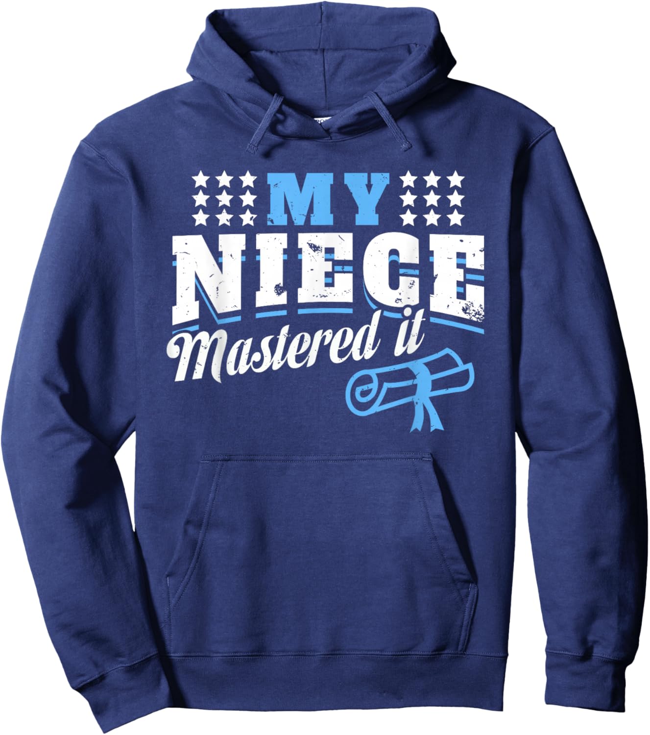 My Niece Mastered It Fun Aunt Uncle Master Graduation Hoodie - Hoodie | Navy
