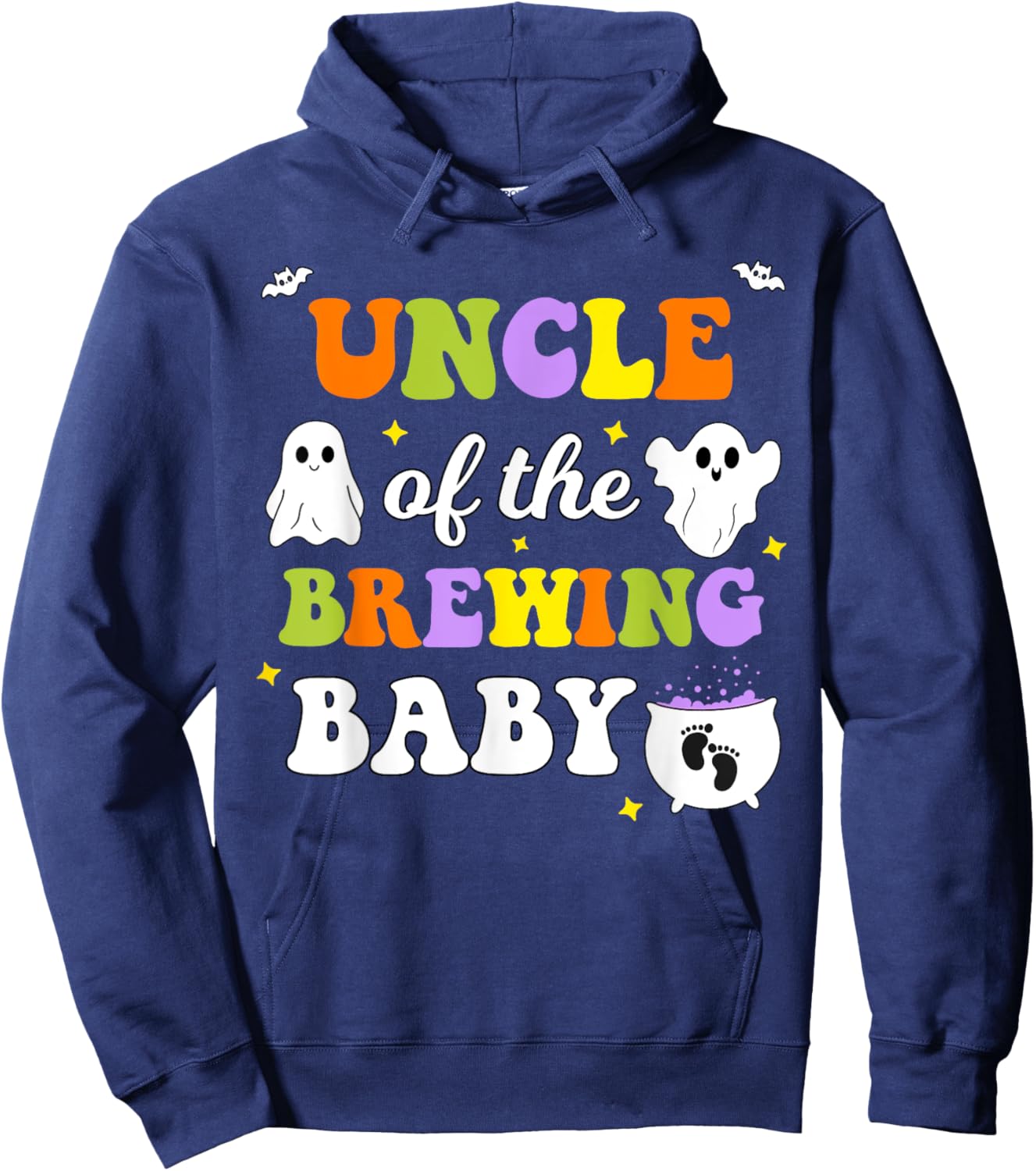 Uncle of the Brewing Baby Halloween Theme Baby Shower Hoodie - Hoodie | Navy