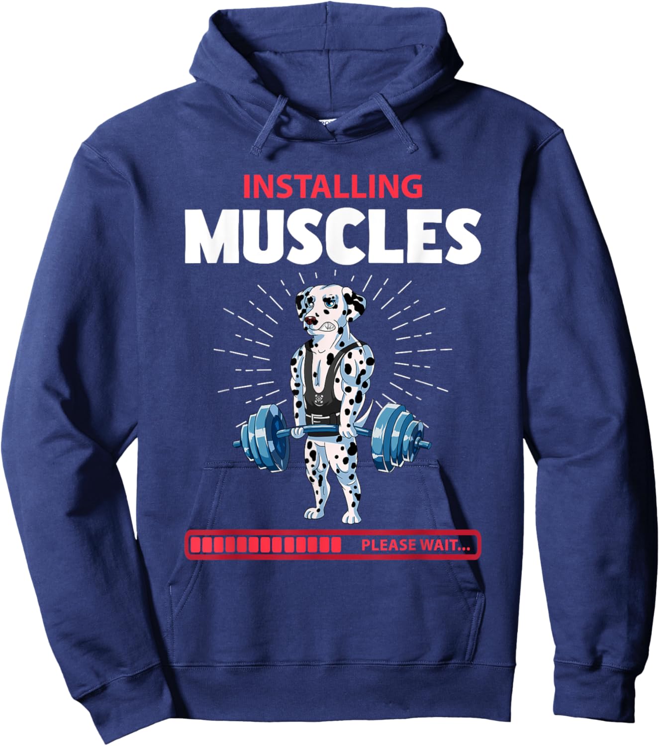 Dalmatian Deadlift Fitness Gym Weightlifting Hoodie - Hoodie | Navy