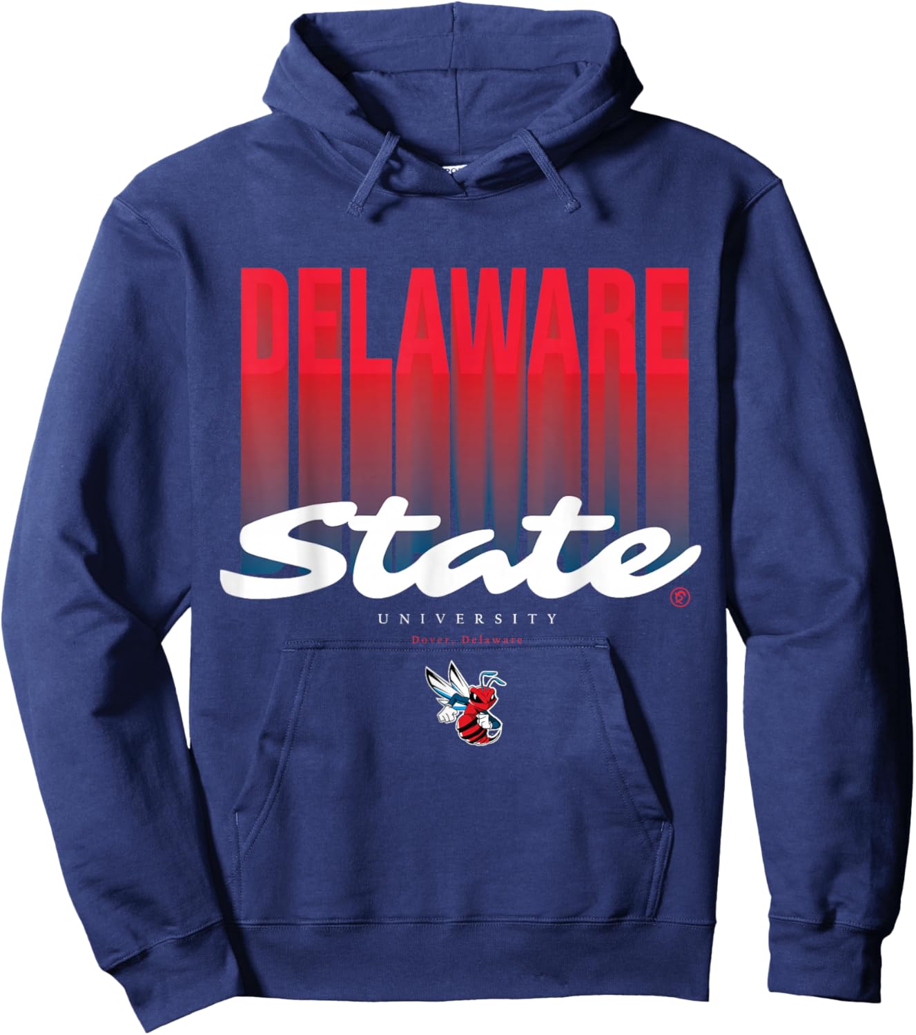 The Yard Essentials - Delaware State University - DSU Fade Hoodie - Hoodie | Navy